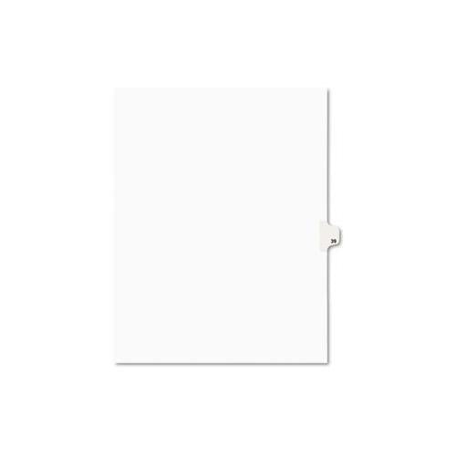 Preprinted Legal Exhibit Side Tab Index Dividers, Avery Style, 10-tab, 39, 11 X 8.5, White, 25-pack, (1039)