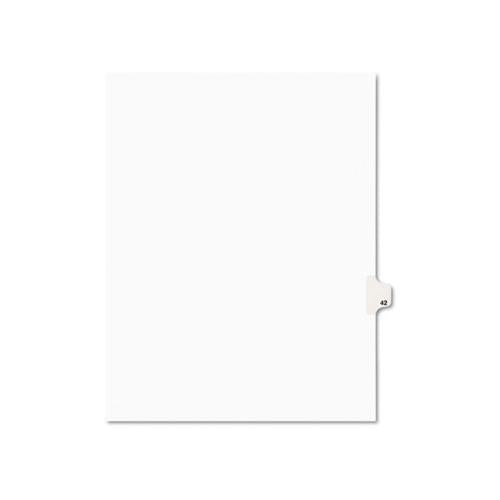 Preprinted Legal Exhibit Side Tab Index Dividers, Avery Style, 10-tab, 42, 11 X 8.5, White, 25-pack, (1042)