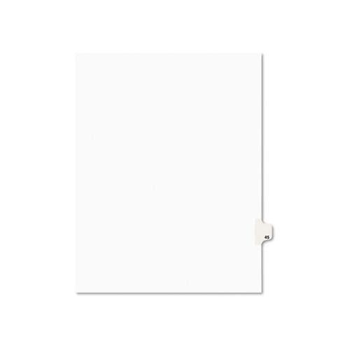 Preprinted Legal Exhibit Side Tab Index Dividers, Avery Style, 10-tab, 45, 11 X 8.5, White, 25-pack, (1045)
