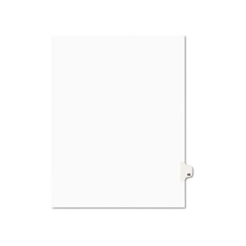 Preprinted Legal Exhibit Side Tab Index Dividers, Avery Style, 10-tab, 46, 11 X 8.5, White, 25-pack, (1046)