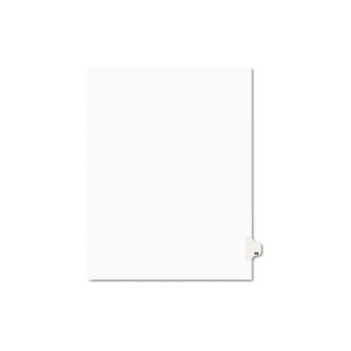 Preprinted Legal Exhibit Side Tab Index Dividers, Avery Style, 10-tab, 48, 11 X 8.5, White, 25-pack, (1048)