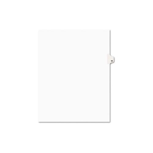 Preprinted Legal Exhibit Side Tab Index Dividers, Avery Style, 10-tab, 58, 11 X 8.5, White, 25-pack, (1058)