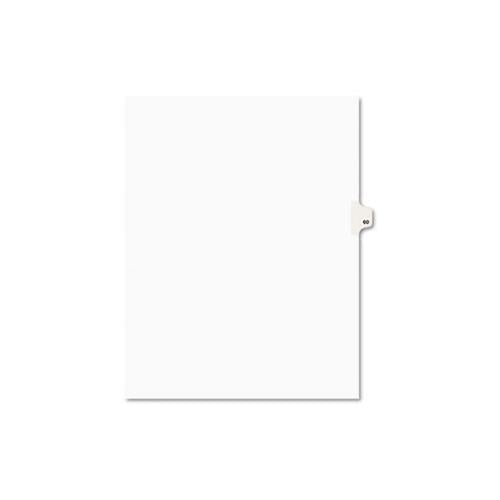 Preprinted Legal Exhibit Side Tab Index Dividers, Avery Style, 10-tab, 60, 11 X 8.5, White, 25-pack, (1060)