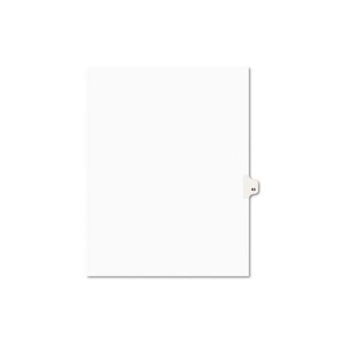 Preprinted Legal Exhibit Side Tab Index Dividers, Avery Style, 10-tab, 65, 11 X 8.5, White, 25-pack, (1065)