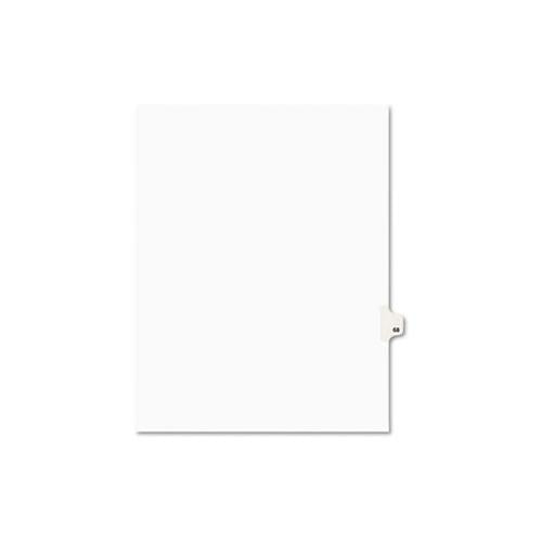 Preprinted Legal Exhibit Side Tab Index Dividers, Avery Style, 10-tab, 68, 11 X 8.5, White, 25-pack, (1068)