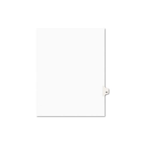 Preprinted Legal Exhibit Side Tab Index Dividers, Avery Style, 10-tab, 69, 11 X 8.5, White, 25-pack, (1069)