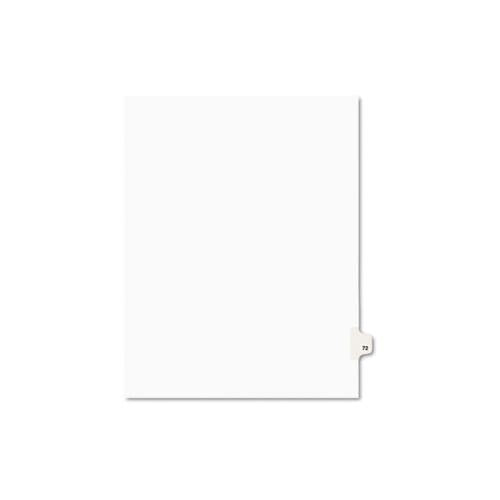 Preprinted Legal Exhibit Side Tab Index Dividers, Avery Style, 10-tab, 72, 11 X 8.5, White, 25-pack, (1072)