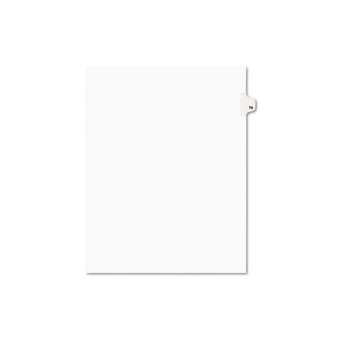 Preprinted Legal Exhibit Side Tab Index Dividers, Avery Style, 10-tab, 79, 11 X 8.5, White, 25-pack, (1079)