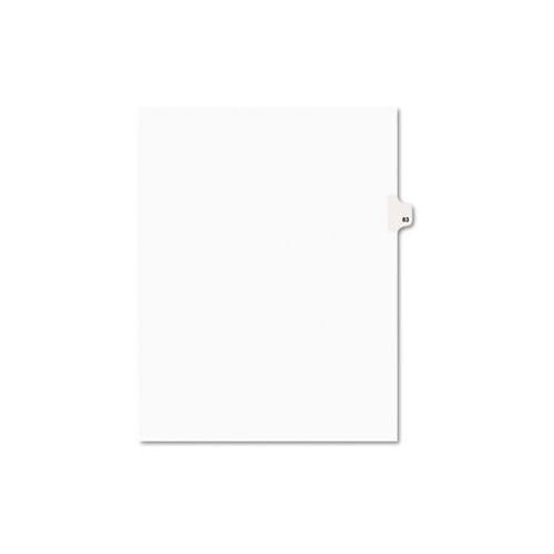 Preprinted Legal Exhibit Side Tab Index Dividers, Avery Style, 10-tab, 83, 11 X 8.5, White, 25-pack, (1083)