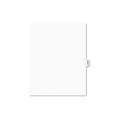 Avery-style Preprinted Legal Side Tab Divider, Exhibit F, Letter, White, 25-pack, (1376)