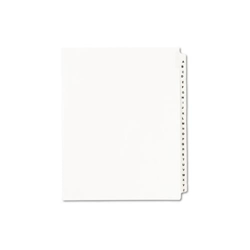 Preprinted Legal Exhibit Side Tab Index Dividers, Avery Style, 26-tab, A To Z, 11 X 8.5, White, 1 Set, (1400)