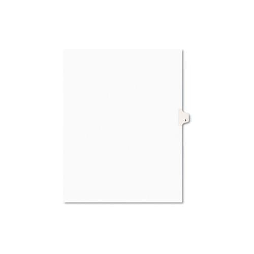Preprinted Legal Exhibit Side Tab Index Dividers, Avery Style, 26-tab, L, 11 X 8.5, White, 25-pack, (1412)
