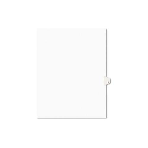Preprinted Legal Exhibit Side Tab Index Dividers, Avery Style, 26-tab, P, 11 X 8.5, White, 25-pack, (1416)