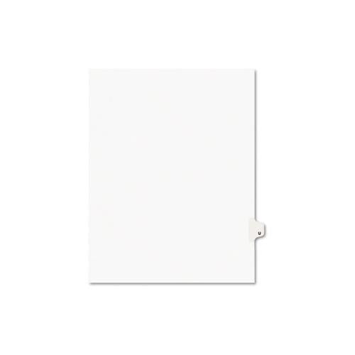 Preprinted Legal Exhibit Side Tab Index Dividers, Avery Style, 26-tab, U, 11 X 8.5, White, 25-pack, (1421)