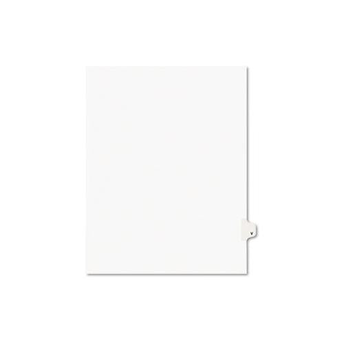 Preprinted Legal Exhibit Side Tab Index Dividers, Avery Style, 26-tab, V, 11 X 8.5, White, 25-pack, (1422)