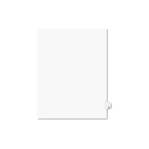Preprinted Legal Exhibit Side Tab Index Dividers, Avery Style, 26-tab, X, 11 X 8.5, White, 25-pack, (1424)