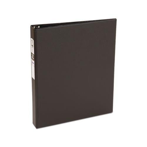 Economy Non-view Binder With Round Rings, 3 Rings, 1" Capacity, 11 X 8.5, Black, (3301)