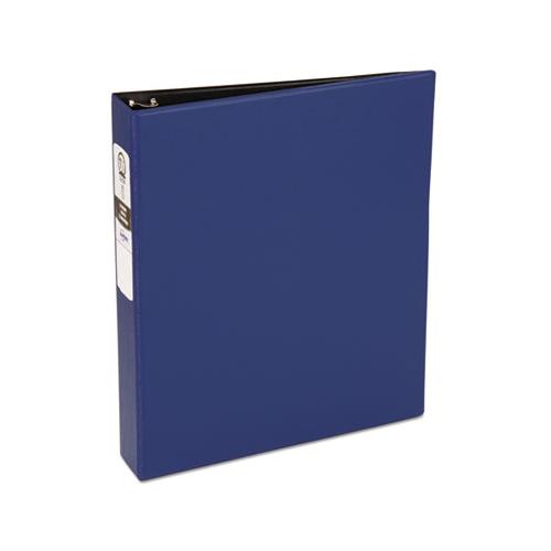 Economy Non-view Binder With Round Rings, 3 Rings, 1.5" Capacity, 11 X 8.5, Blue, (3400)