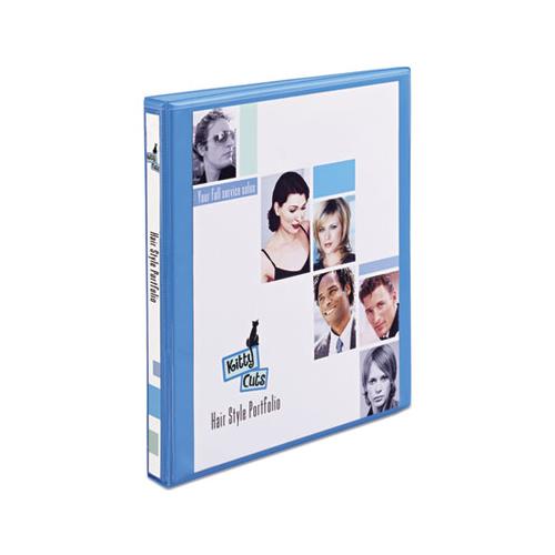 Heavy-duty Non Stick View Binder With Durahinge And Slant Rings, 3 Rings, 0.5" Capacity, 11 X 8.5, Light Blue, (5004)