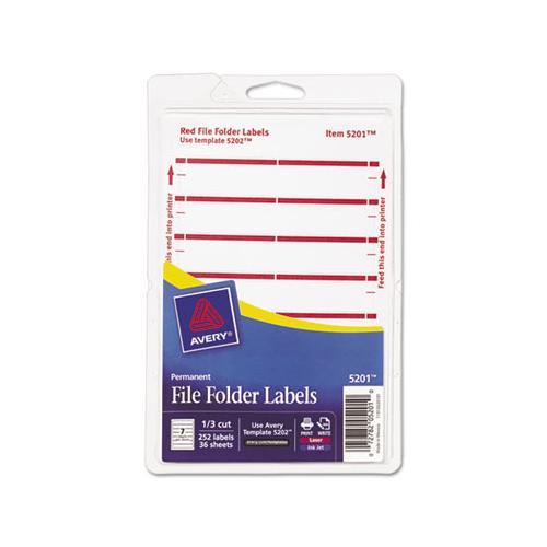 Printable 4" X 6" - Permanent File Folder Labels, 0.69 X 3.44, White, 7-sheet, 36 Sheets-pack, (5201)