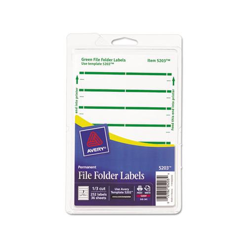 Printable 4" X 6" - Permanent File Folder Labels, 0.69 X 3.44, White, 7-sheet, 36 Sheets-pack, (5203)