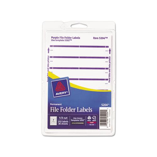 Printable 4" X 6" - Permanent File Folder Labels, 0.69 X 3.44, White, 7-sheet, 36 Sheets-pack, (5204)