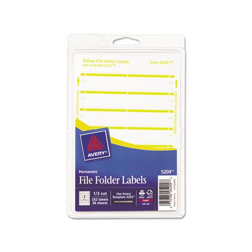 Printable 4" X 6" - Permanent File Folder Labels, 0.69 X 3.44, White, 7-sheet, 36 Sheets-pack, (5209)