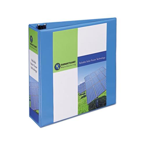 Heavy-duty Non Stick View Binder With Durahinge And Slant Rings, 3 Rings, 3" Capacity, 11 X 8.5, Light Blue, (5601)