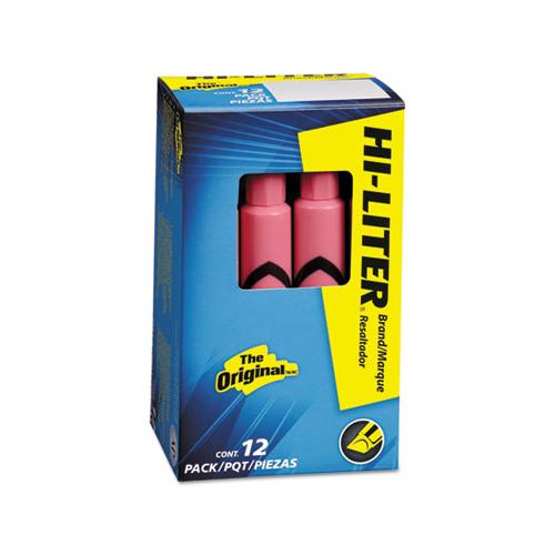 Hi-liter Desk-style Highlighters, Chisel Tip, Light Pink, Dozen, (7749)
