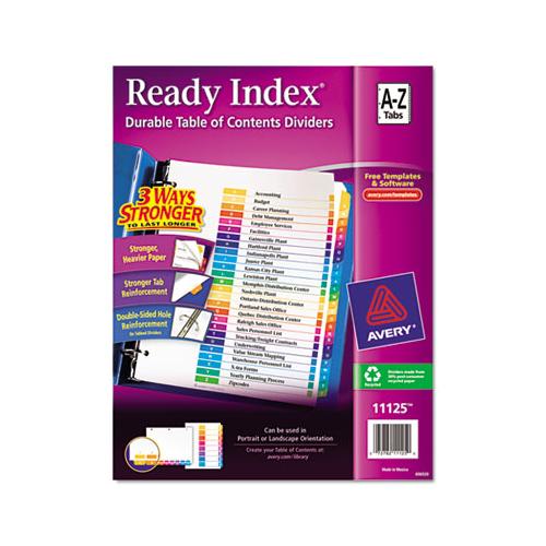 Customizable Toc Ready Index Multicolor Dividers, 26-tab, Letter