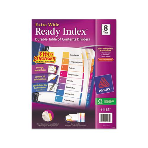 Customizable Toc Ready Index Multicolor Dividers, 8-tab, Letter