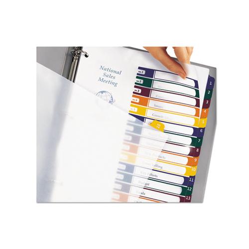 Customizable Table Of Contents Ready Index Dividers With Multicolor Tabs, 15-tab, 1 To 15, 11 X 8.5, Translucent, 1 Set