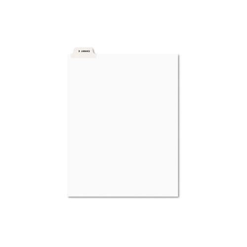 Avery-style Preprinted Legal Bottom Tab Divider, Exhibit E, Letter, White, 25-pk