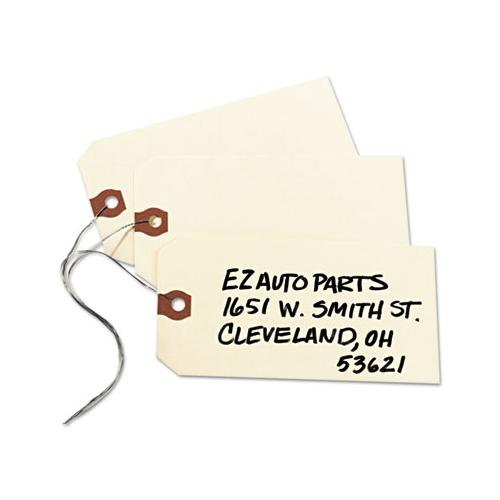 Double Wired Shipping Tags, 13pt. Stock, 5 1-4 X 2 5-8, Manila, 1,000-box