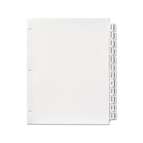Index Maker Print & Apply Clear Label Double Column Dividers, 24-tab, Letter