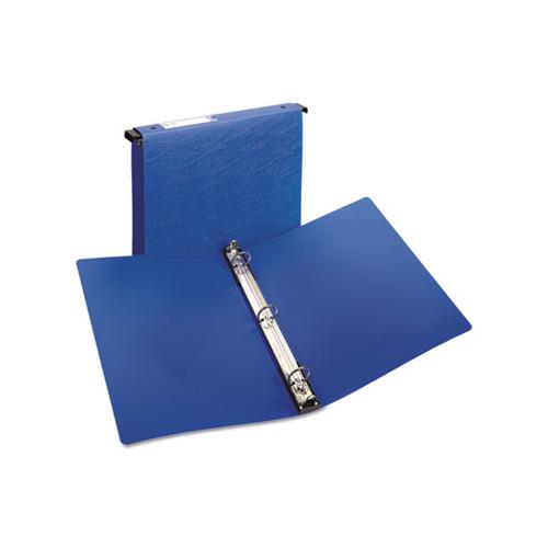 Hanging Storage Flexible Non-view Binder With Round Rings, 3 Rings, 1" Capacity, 11 X 8.5, Blue