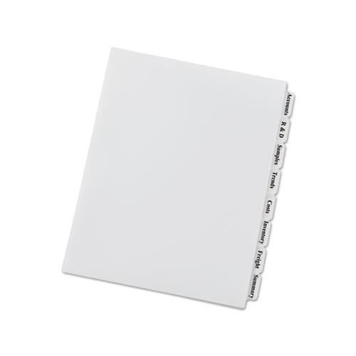 Print And Apply Index Maker Clear Label Unpunched Dividers With Printable Label Strip, 8-tab, 11 X 8.5, Clear, 5 Sets