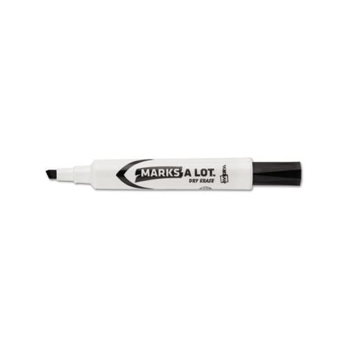 Marks A Lot Desk-style Dry Erase Marker, Broad Chisel Tip, Black, Dozen