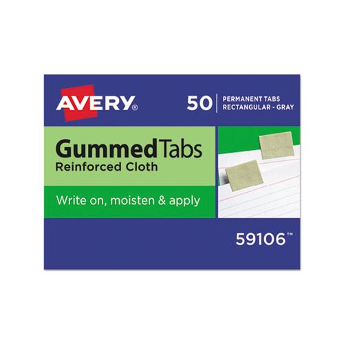 Gummed Reinforced Index Tabs, 1-5-cut Tabs, Olive Green, 1" Wide, 50-pack