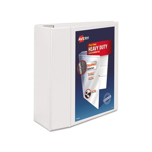 Heavy-duty View Binder With Durahinge And Locking One Touch Ezd Rings, 3 Rings, 5" Capacity, 11 X 8.5, White