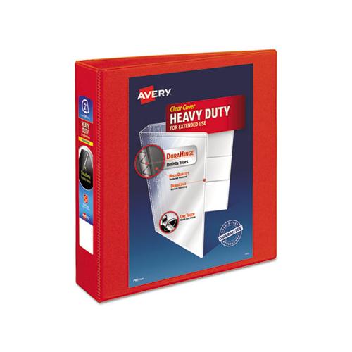 Heavy-duty View Binder With Durahinge And One Touch Ezd Rings, 3 Rings, 2" Capacity, 11 X 8.5, Red