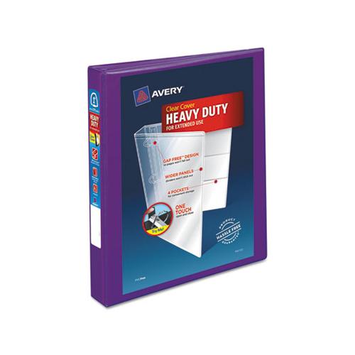 Heavy-duty View Binder With Durahinge And One Touch Ezd Rings, 3 Rings, 1" Capacity, 11 X 8.5, Purple