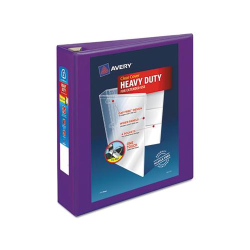 Heavy-duty View Binder With Durahinge And One Touch Ezd Rings, 3 Rings, 2" Capacity, 11 X 8.5, Purple