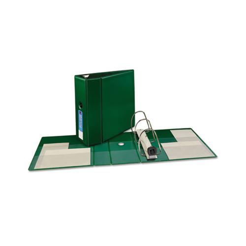 Heavy-duty Non-view Binder With Durahinge, Locking One Touch Ezd Rings And Thumb Notch, 3 Rings, 5" Capacity, 11 X 8.5, Green