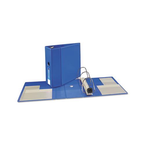 Heavy-duty Non-view Binder With Durahinge, Locking One Touch Ezd Rings And Thumb Notch, 3 Rings, 5" Capacity, 11 X 8.5, Blue