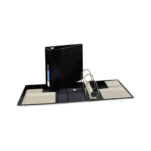 Heavy-duty Non-view Binder With Durahinge, Locking One Touch Ezd Rings And Thumb Notch, 3 Rings, 5" Capacity, 11 X 8.5, Black