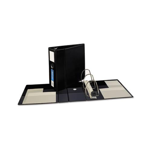 Heavy-duty Non-view Binder, Durahinge, Three Locking One Touch Ezd Rings, Spine Label, Thumb Notch, 5" Cap, 11 X 8.5, Black