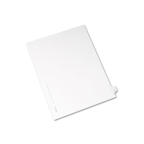 Preprinted Legal Exhibit Side Tab Index Dividers, Allstate Style, 26-tab, B, 11 X 8.5, White, 25-pack