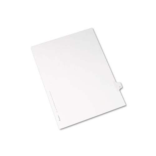 Preprinted Legal Exhibit Side Tab Index Dividers, Allstate Style, 26-tab, F, 11 X 8.5, White, 25-pack