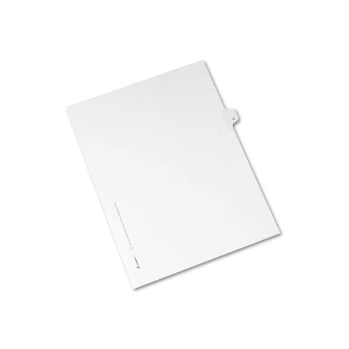 Preprinted Legal Exhibit Side Tab Index Dividers, Allstate Style, 26-tab, R, 11 X 8.5, White, 25-pack